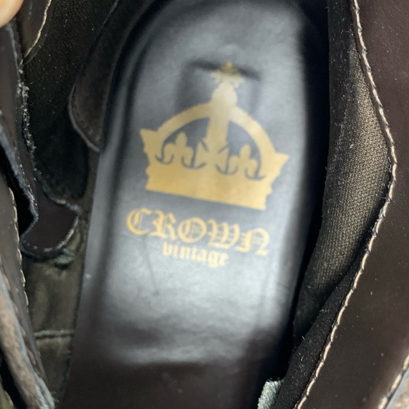 Crown Vintage Perry Taupe Suede Two tone Braided strap moto bohemian bootie 8 - Picture 12 of 16